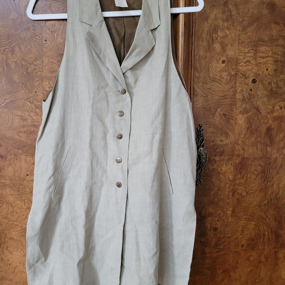 tunic vest, size 1, made in Belgium, beige, imported